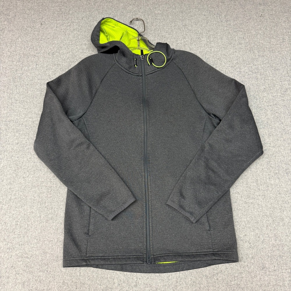 Russell | Thermaforce Max Hoodie | Small | Gray | Neon Yellow Full Zip Athletic